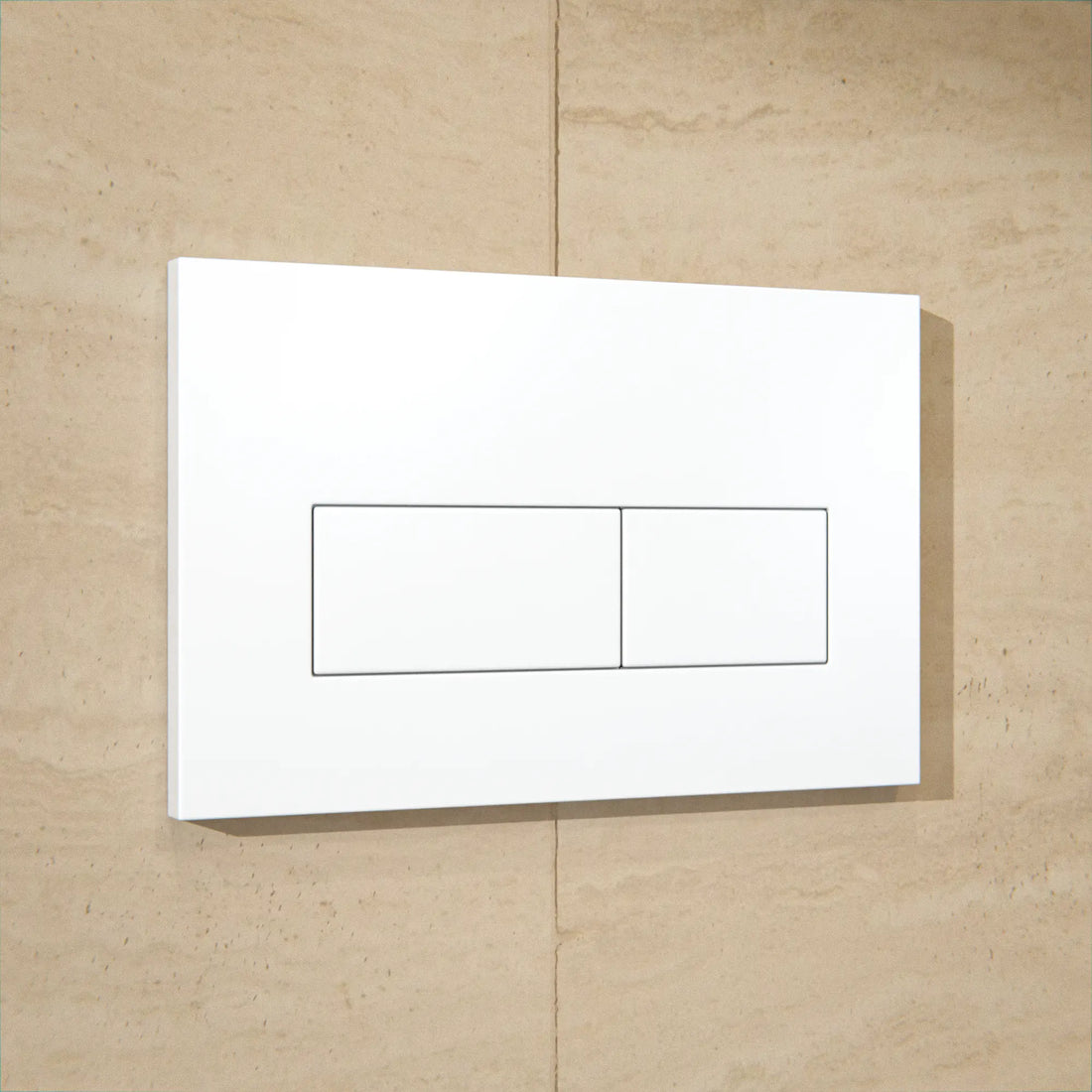 Mirlux Plaque de commande - Blanc Mat- ABS plastique DualFlush
