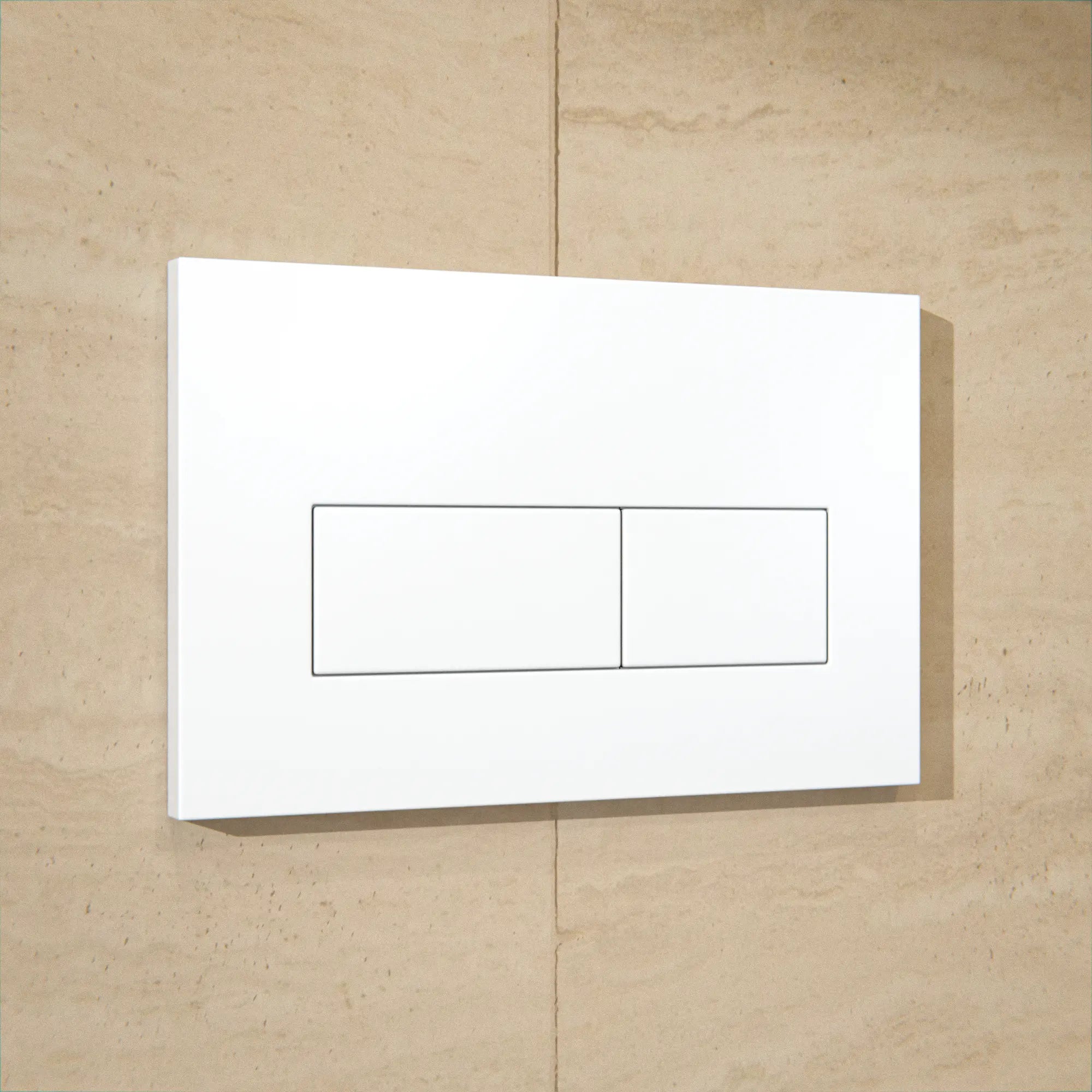 Plaque de commande Mirlux - Blanc mat- ABS plastique DualFlush - Précommander