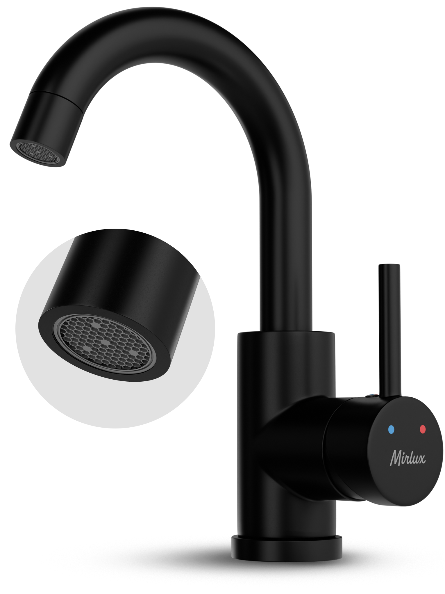 Mitigeur de lavabo – WC – Noir [THALIA]