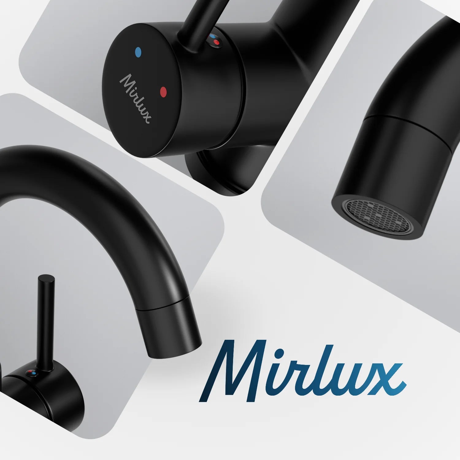 Mitigeur de lavabo – WC – Noir [THALIA]