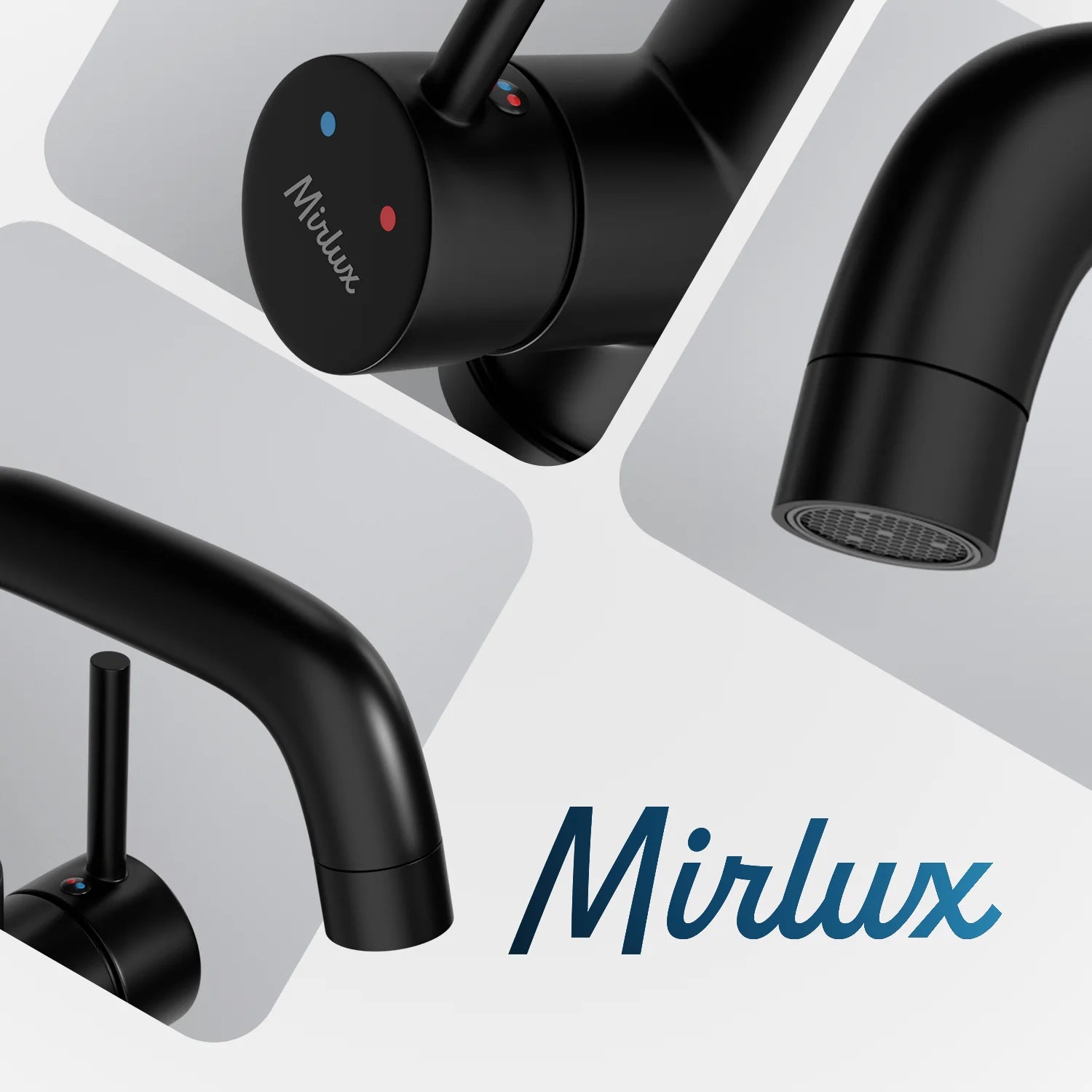 Mitigeur de lavabo – WC – Noir [KALLISTA]