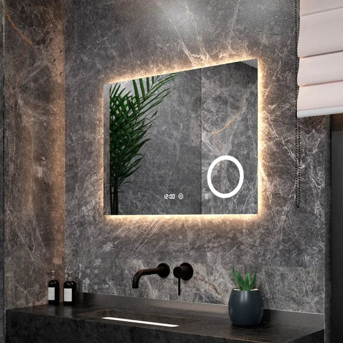 Miroir de salle de bain - 80x60cm - Sans cadre