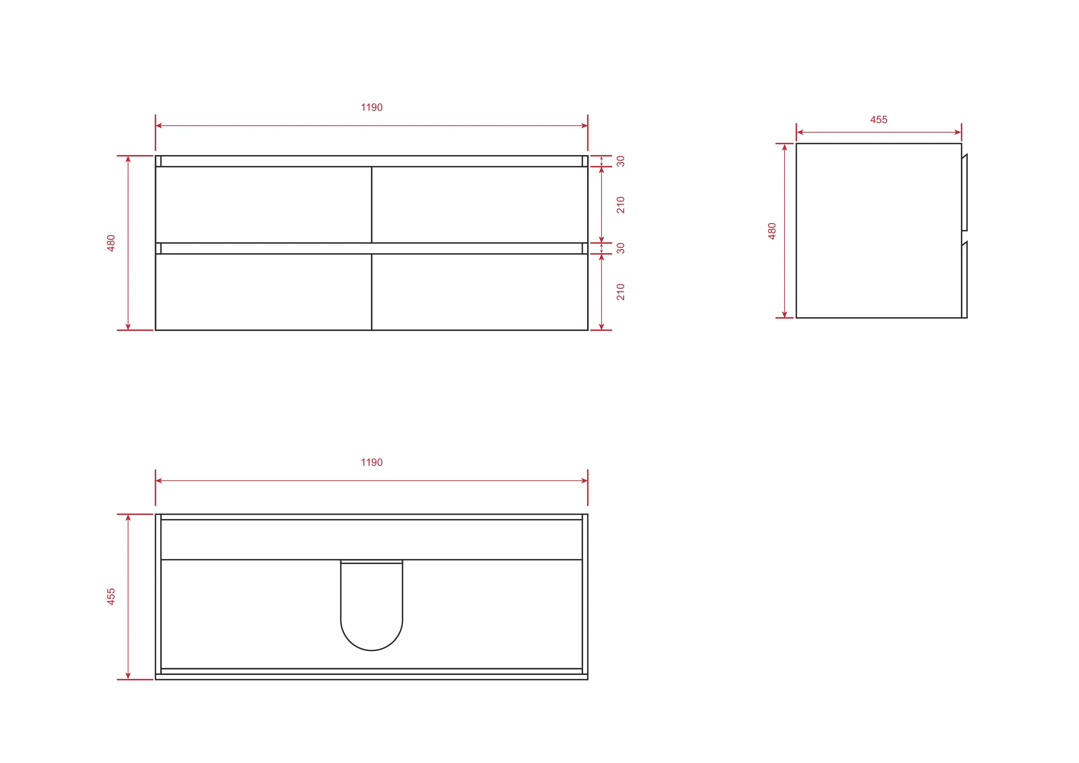 Meuble de salle de bain Asora - 120 cm - Bois de noyer - Plan vasque Blanc