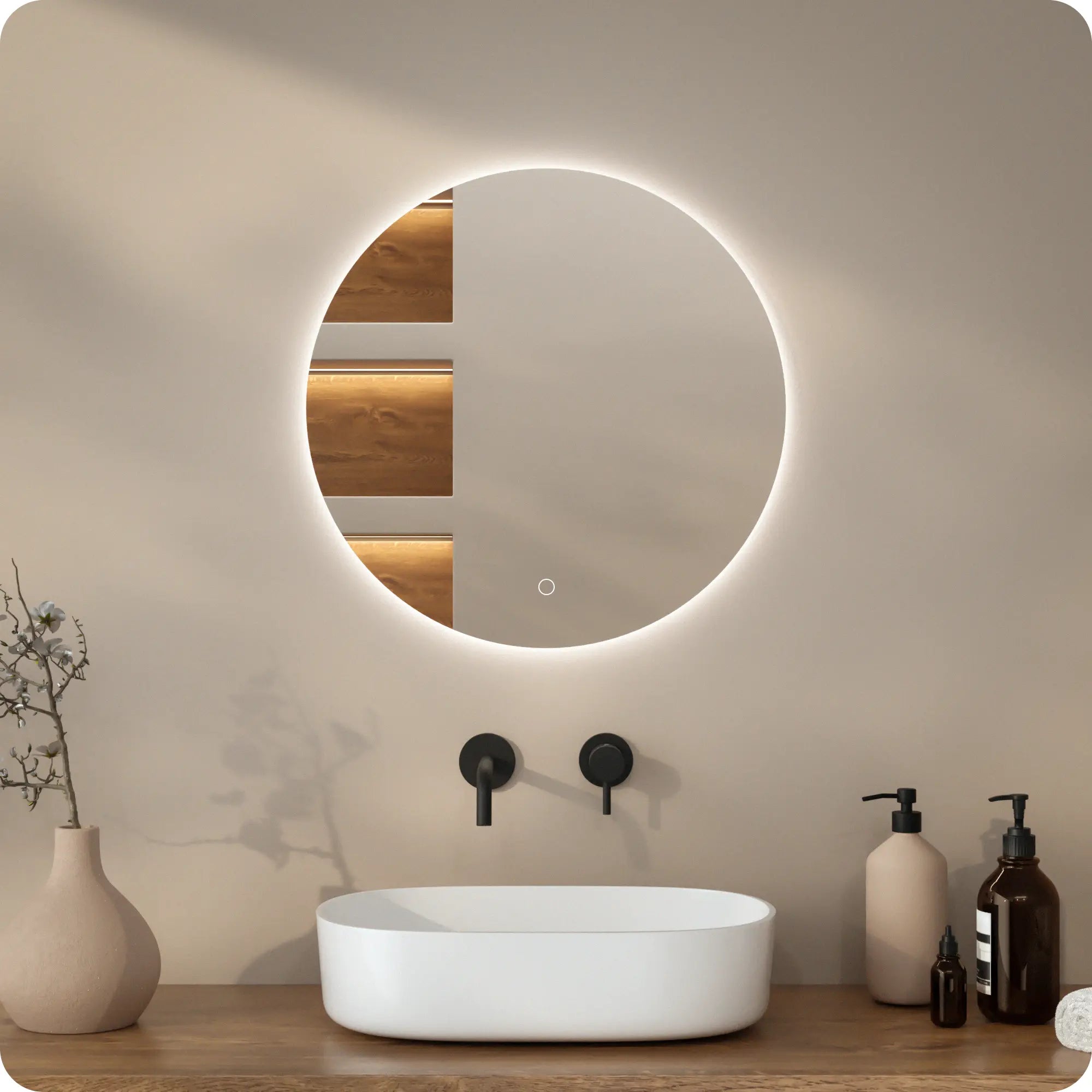 Miroir de salle de bain - 60cm - Sans cadre
