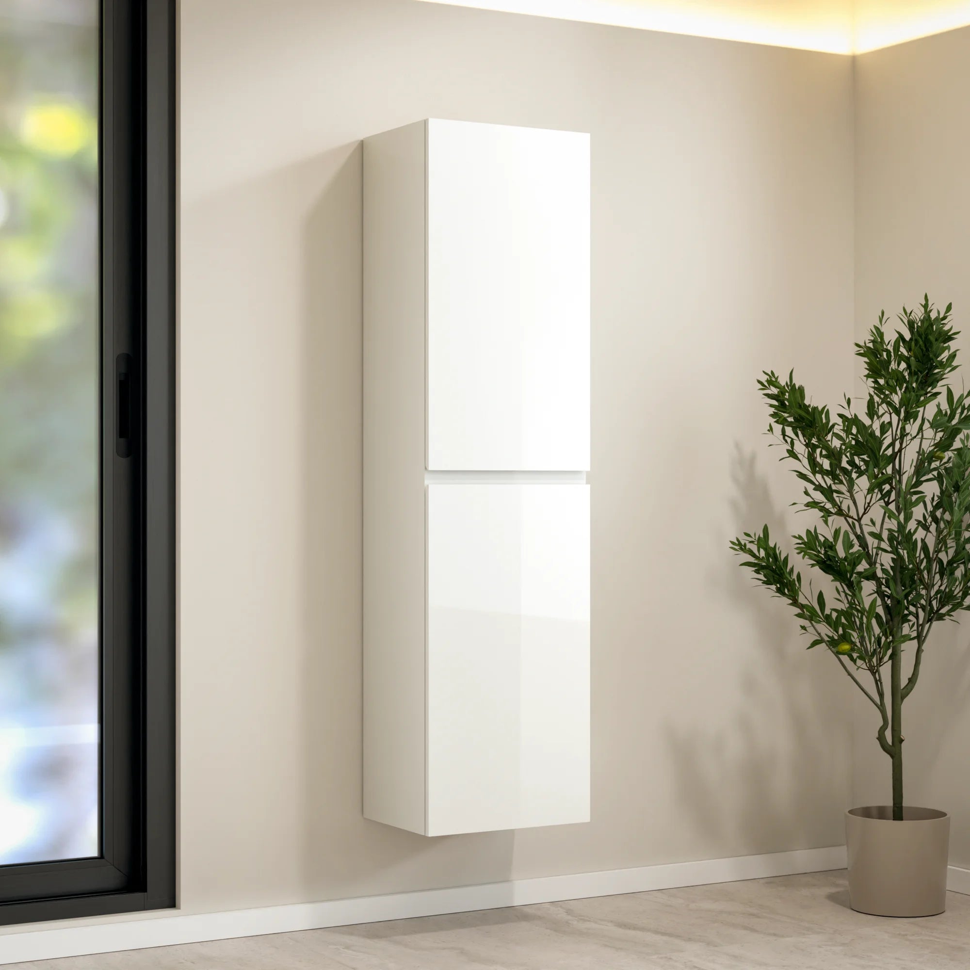 Armoire à colonnes Ruvo - 150cm - Blanc