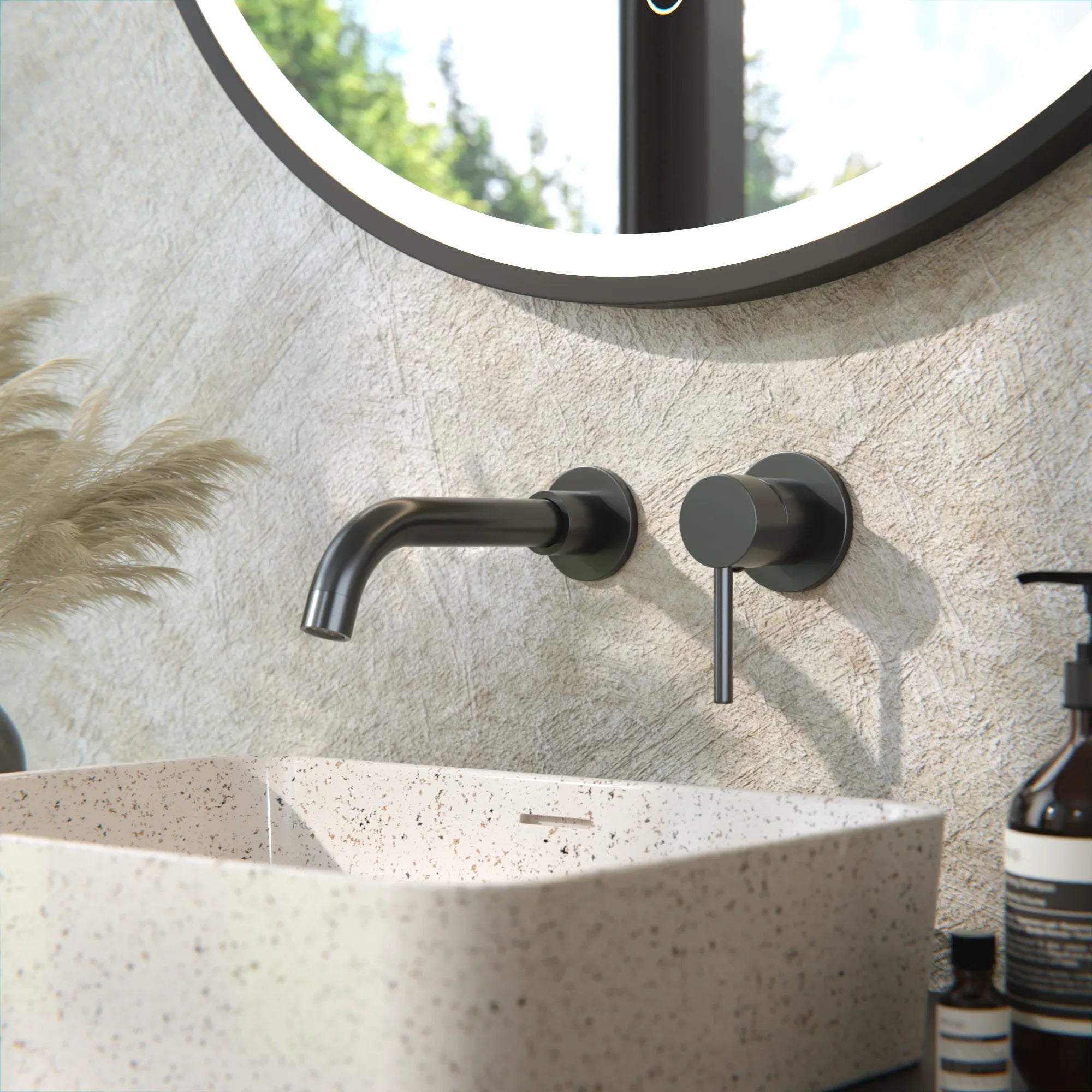 Robinet mural Lyra - Gun metal