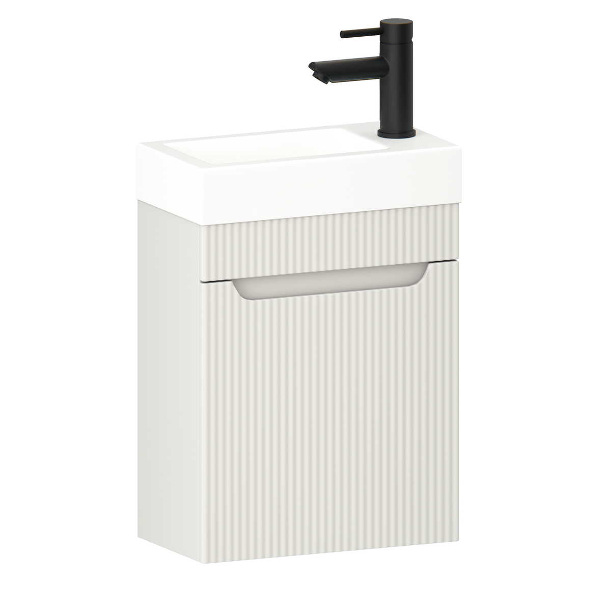meuble de salle de bain Vivo - 40cm - Taupe - lavabo Blanc
