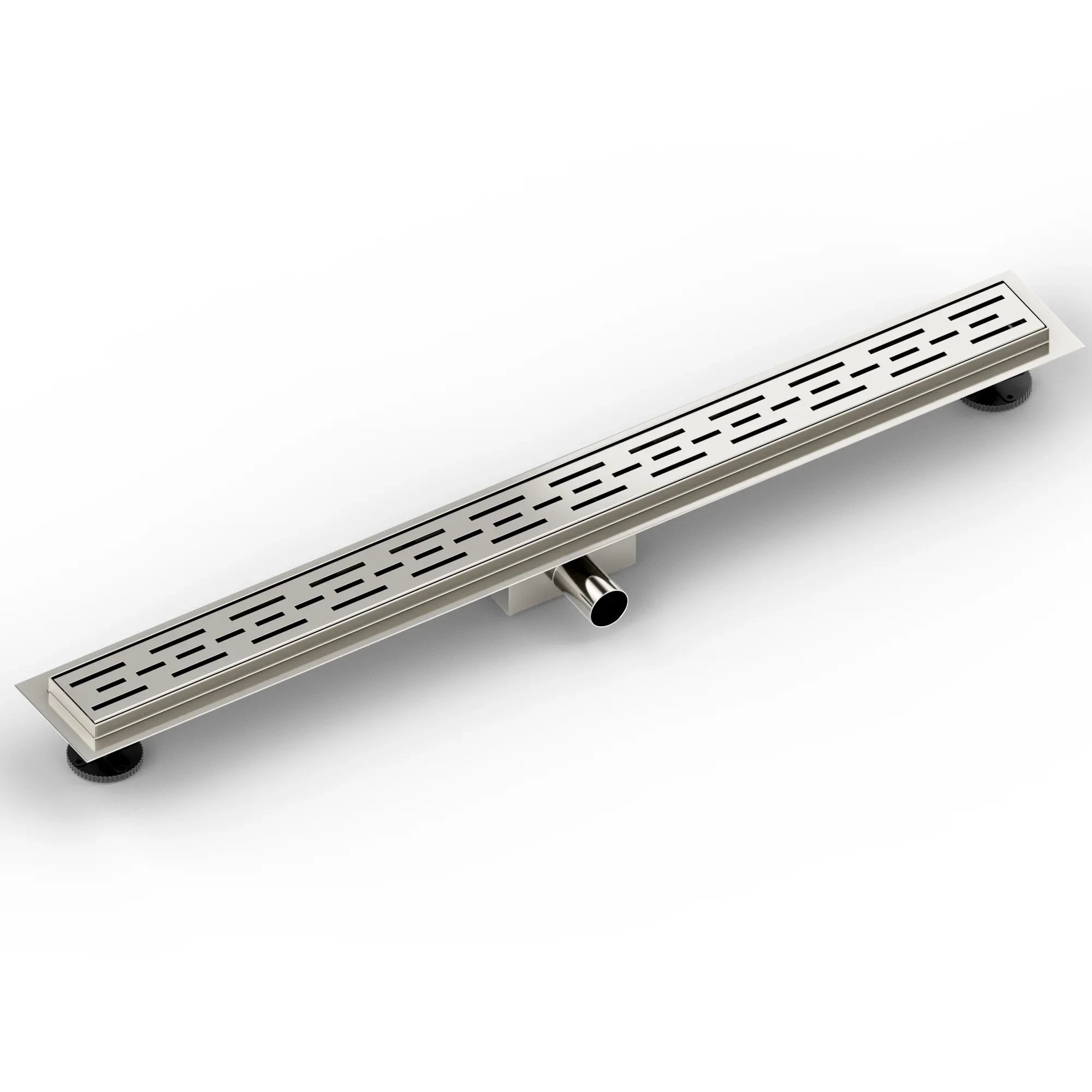 Caniveau de douche – 90 cm – Grille standard – Acier inoxydable – avec bride