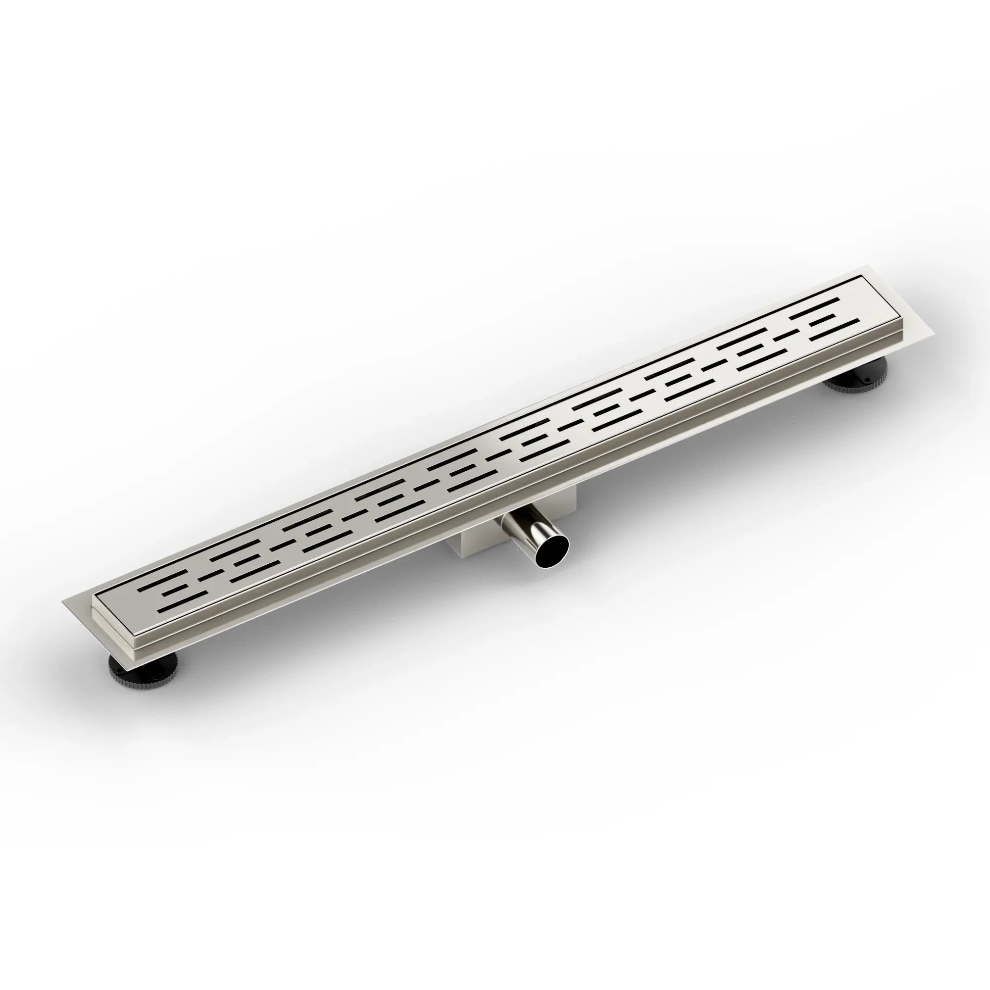 Caniveau de douche – 80 cm – Grille standard – Acier inoxydable – avec bride