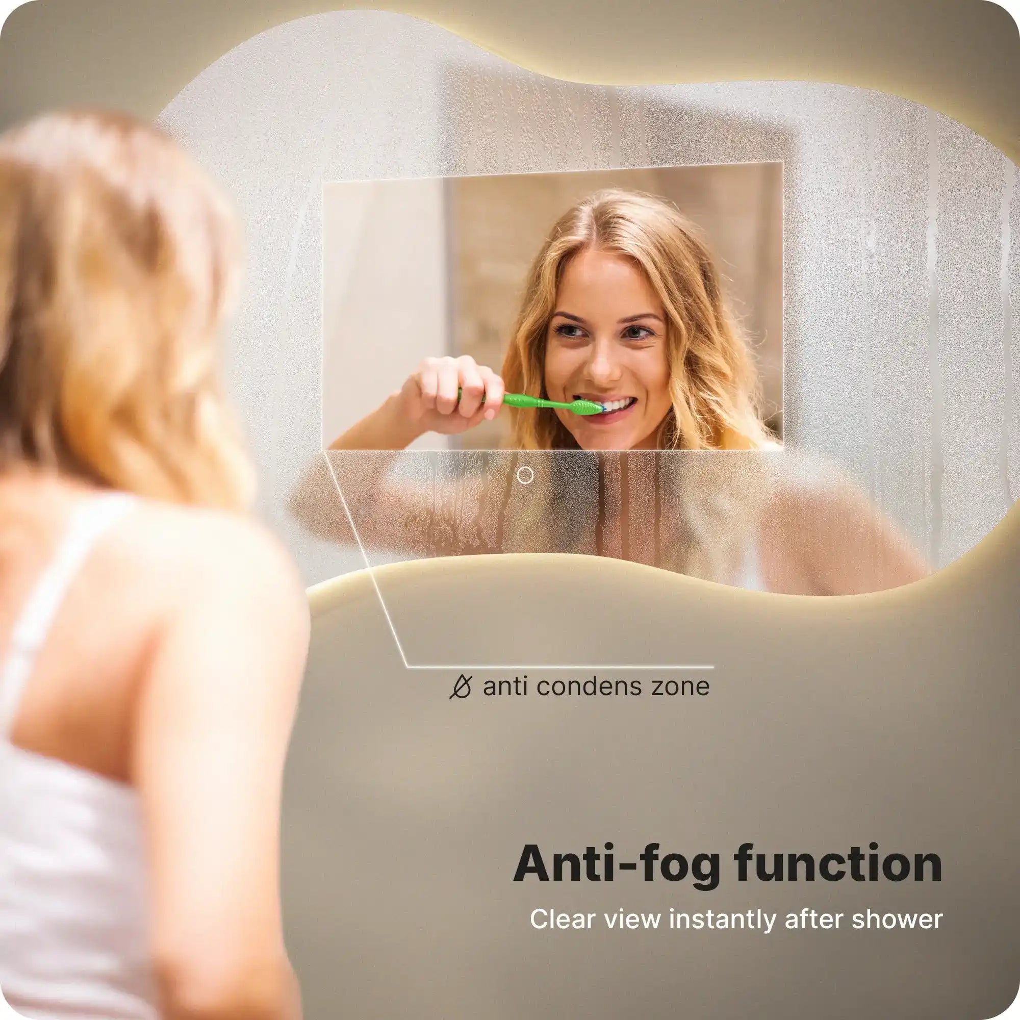 Miroir de salle de bain - 120x70 - Asymétrique - Sans cadre