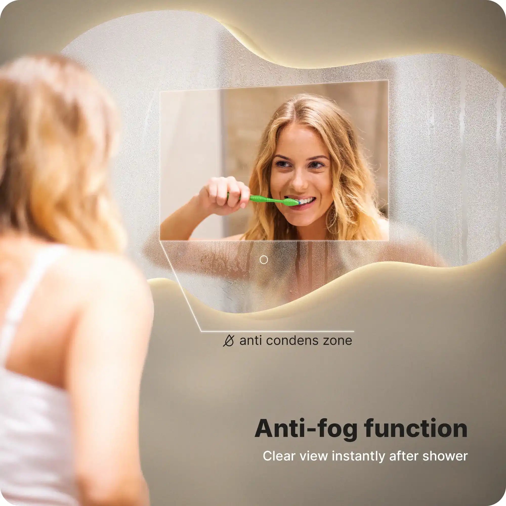 Miroir de salle de bain - 120x70 - Asymétrique - Sans cadre