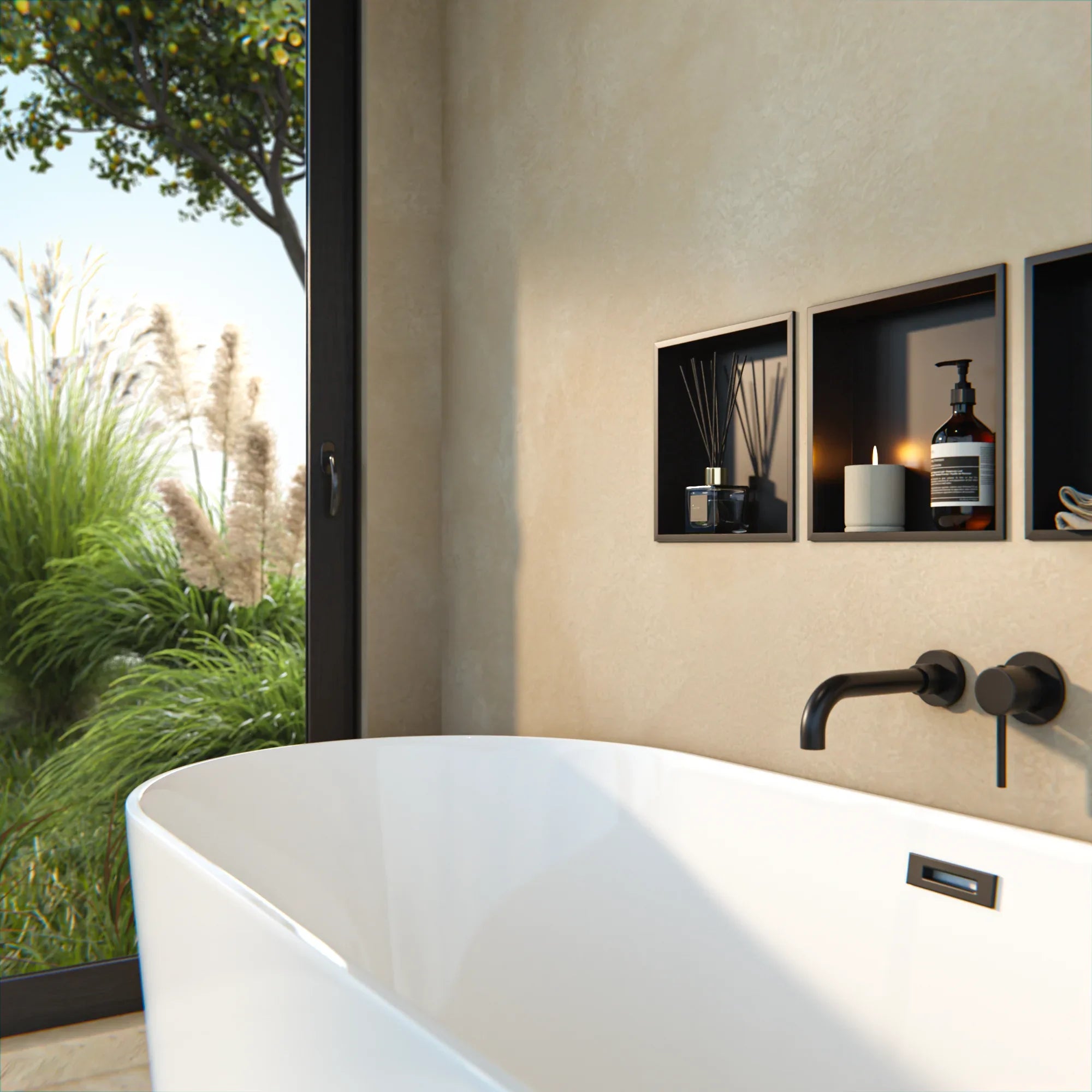 Niche de salle de bain - 30x30x7 - Noir