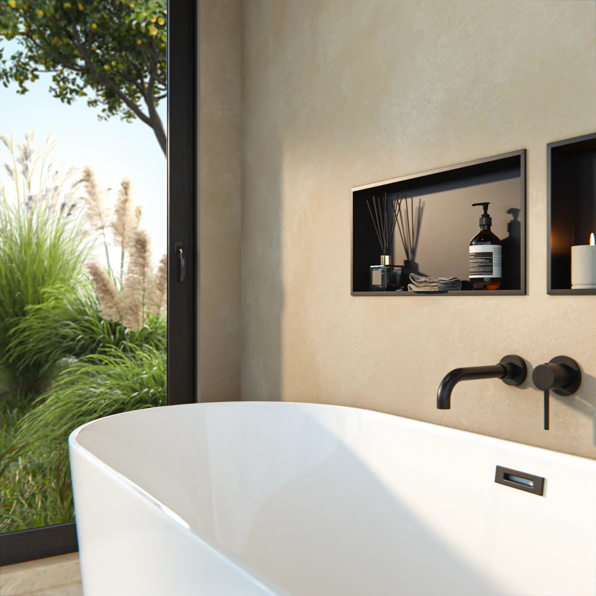 meuble de salle de bain - 30x60x7 - noir
