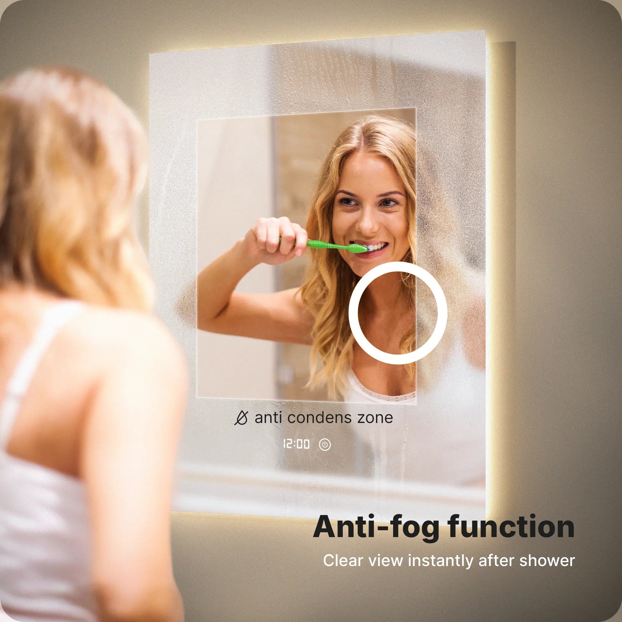 miroir de salle de bain - 60x80 cm - Rectangulaire - Sans Cadre