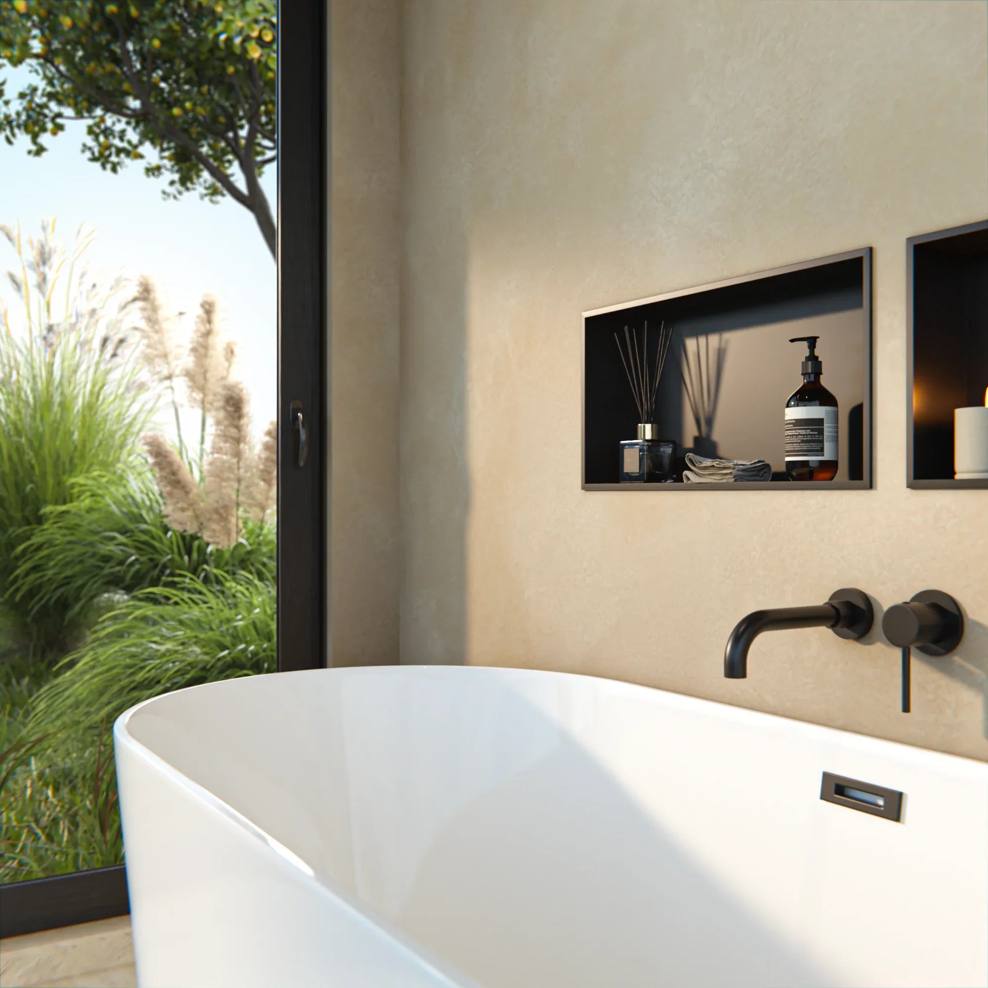 Niche de salle de bain - 30x60x10 - Noir