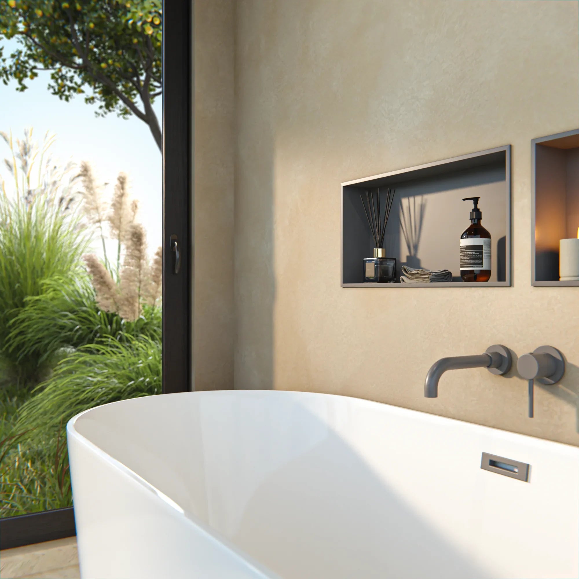 Niche de salle de bain - 30x60x10 - Gris
