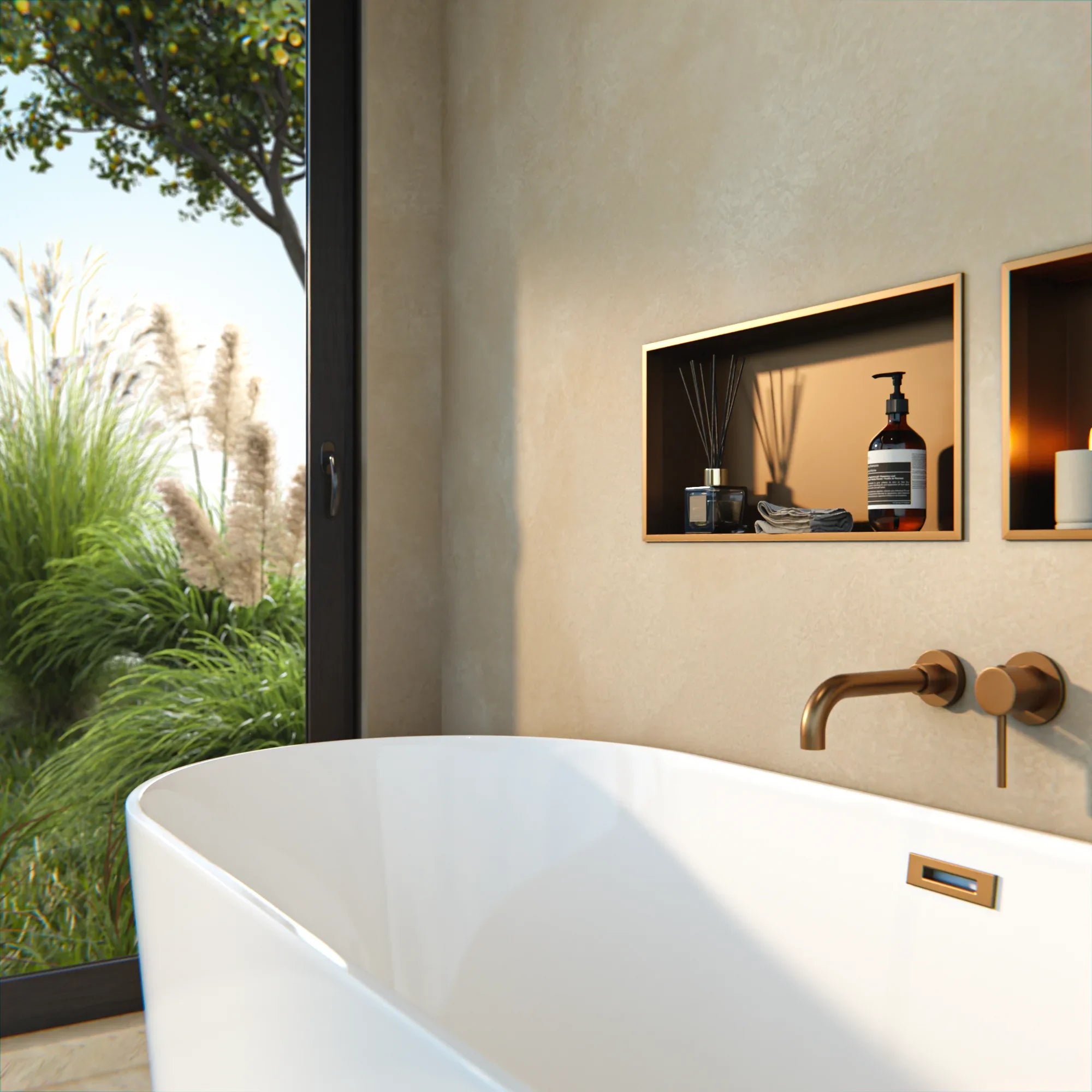 Tablette de salle de bain - 30x60x10 - Cuivre
