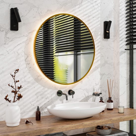 Miroir de salle de bains - 80 cm - Cadre Doré