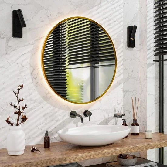 Miroir de salle de bains - 80 cm - Cadre Doré