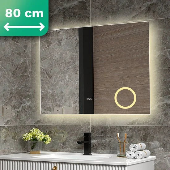 Miroir de salle de bain - 80x60cm - Sans cadre