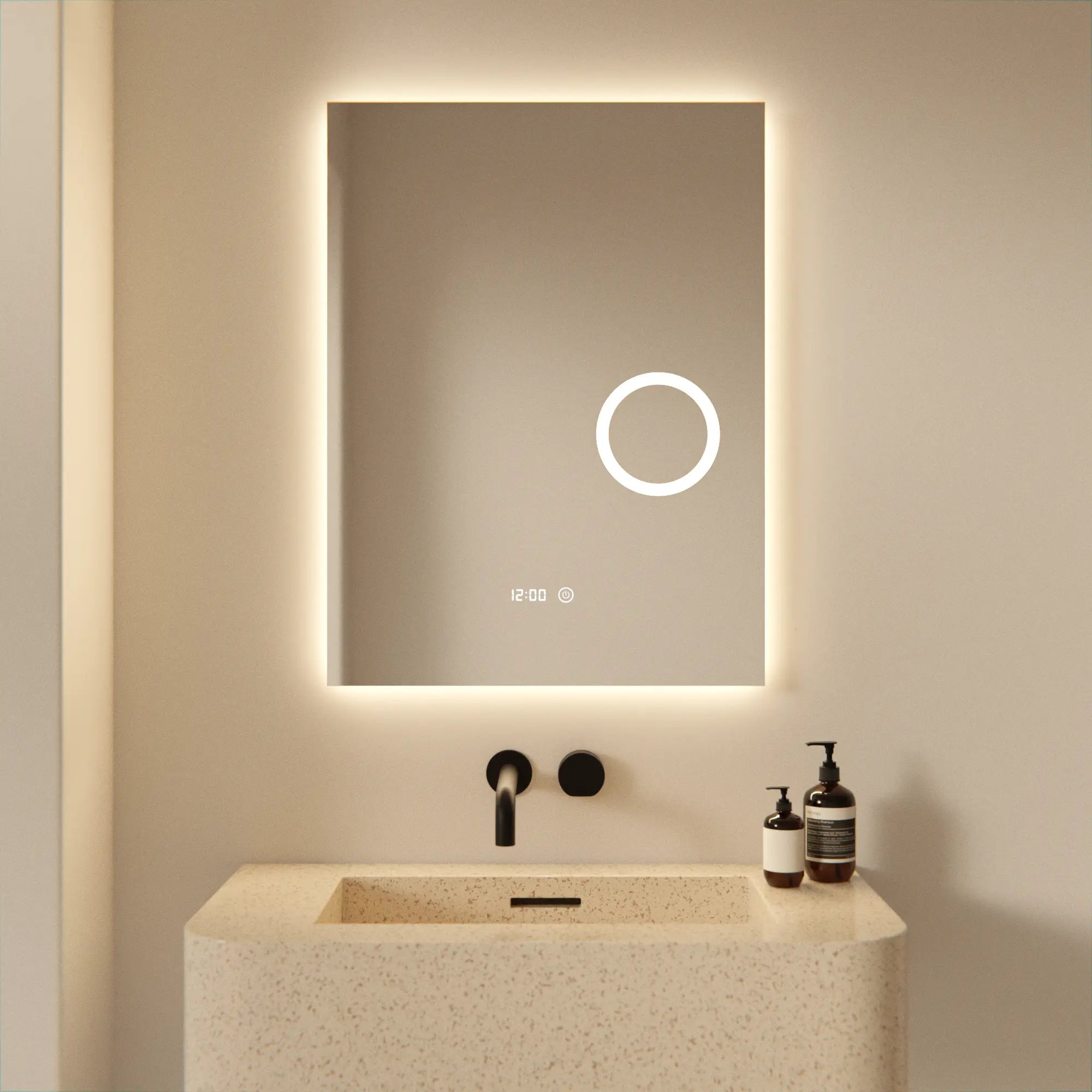 miroir de salle de bain - 60x80 cm - Rectangulaire - Sans Cadre