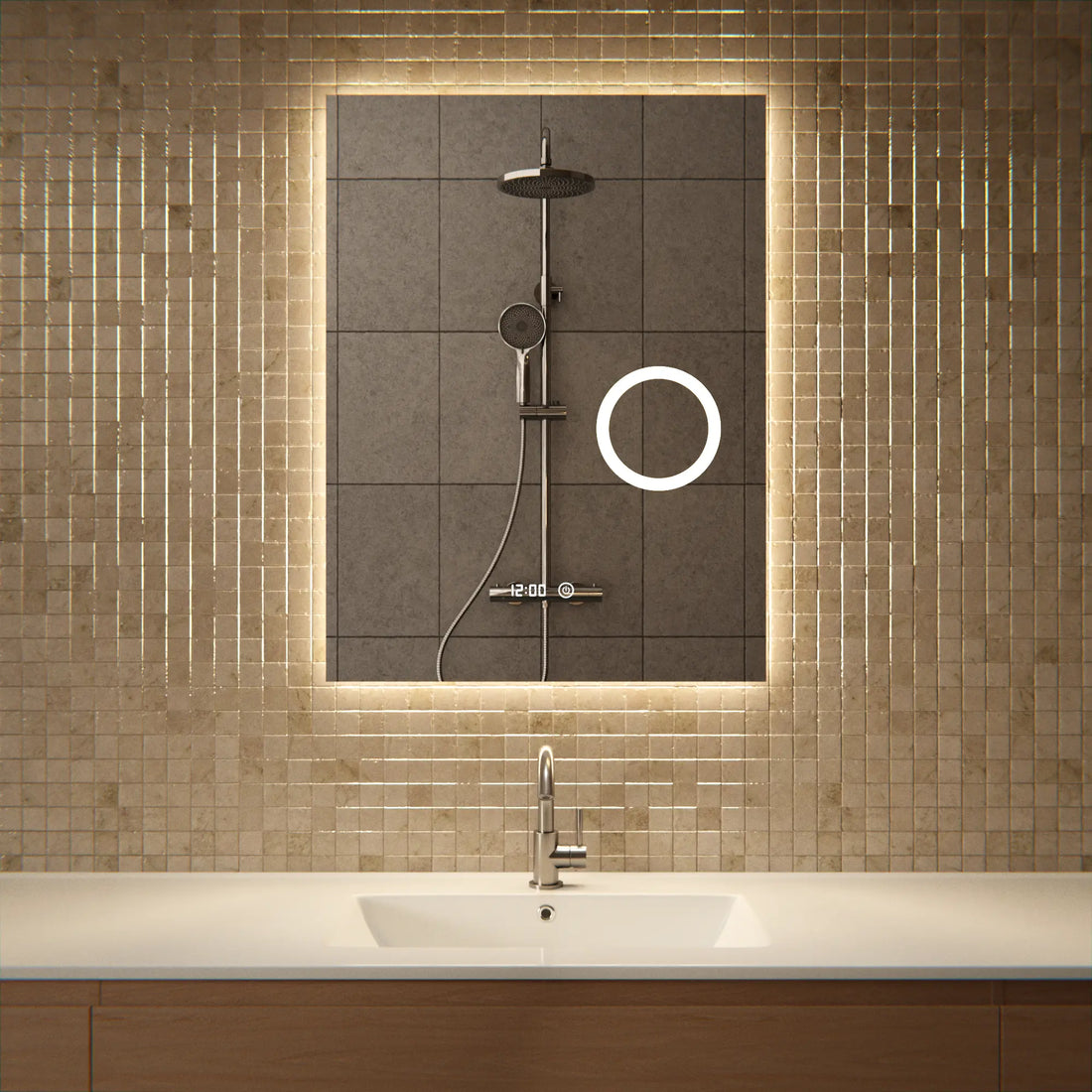 miroir de salle de bain - 60x80 cm - Rectangulaire - Sans Cadre