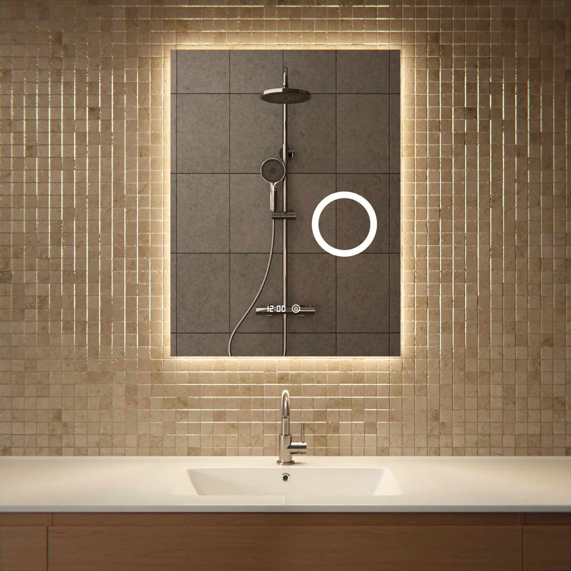 miroir de salle de bain - 60x80 cm - Rectangulaire - Sans Cadre