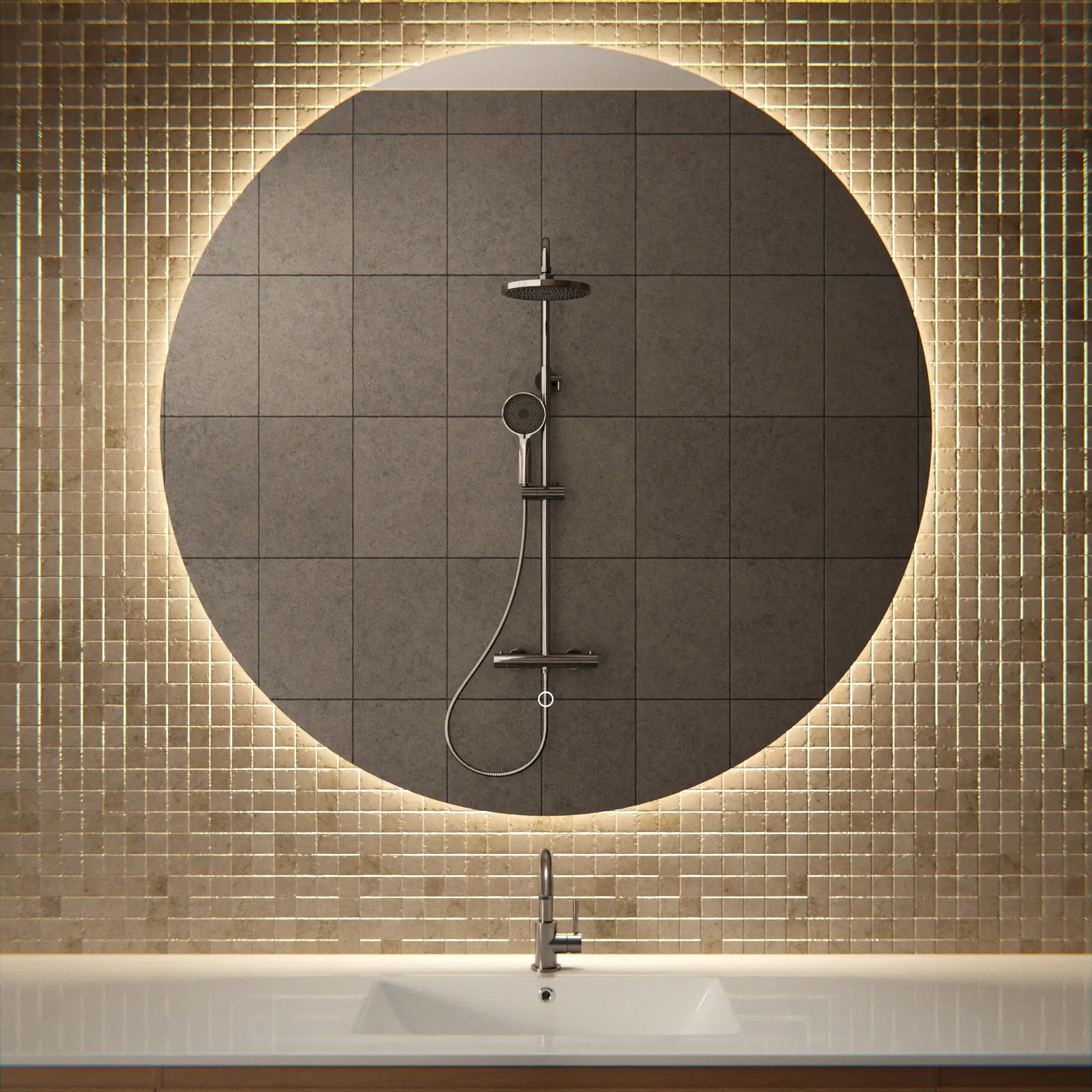 Miroir de salle de bains - 120 cm - Sans cadre