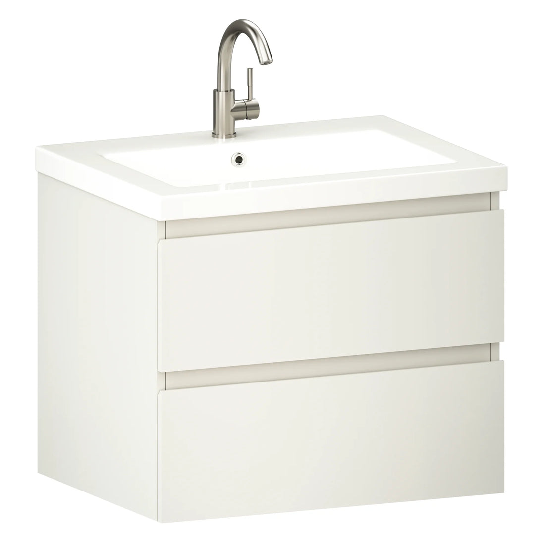 Meuble de salle de bain Karo - 60 cm - Blanc - Lavabo Blanc