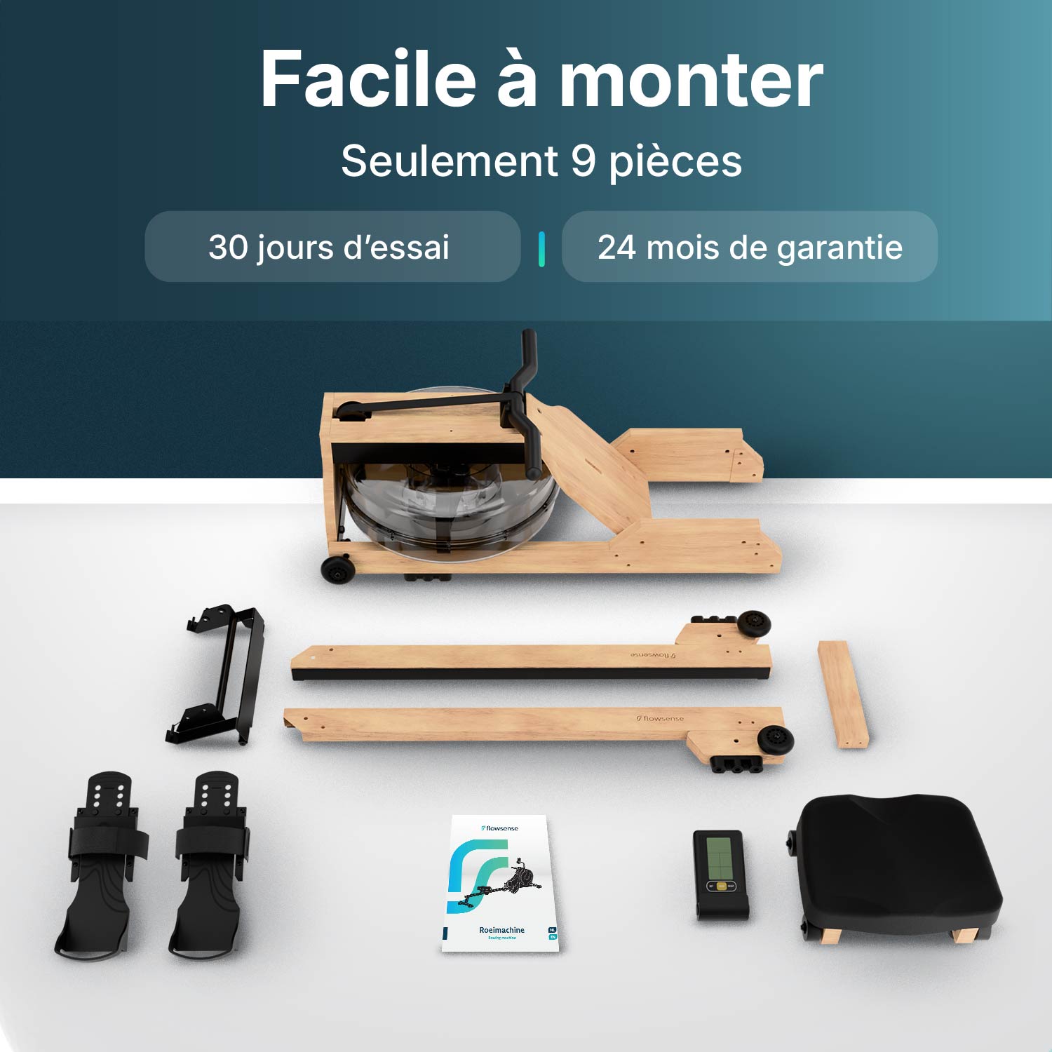 Rameur - RowForge - Bois avec résistance à l'eau