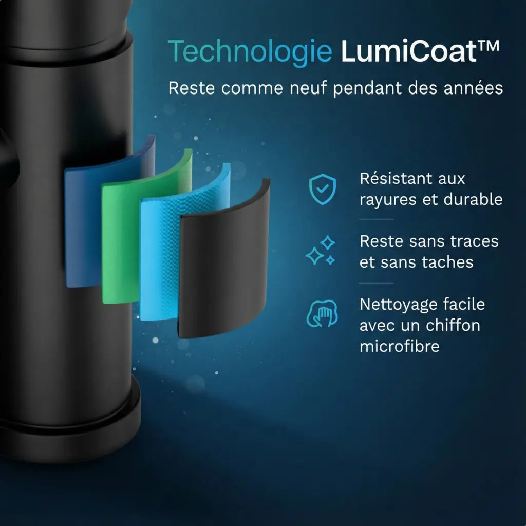 Mitigeur de lavabo – WC – Noir [ARIADNE]