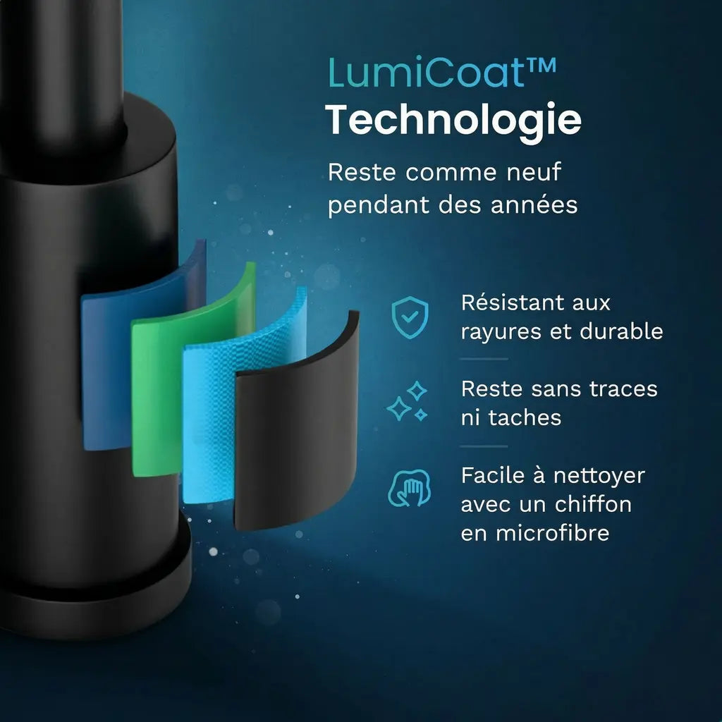 Mitigeur de lavabo – WC – Noir [THALIA]