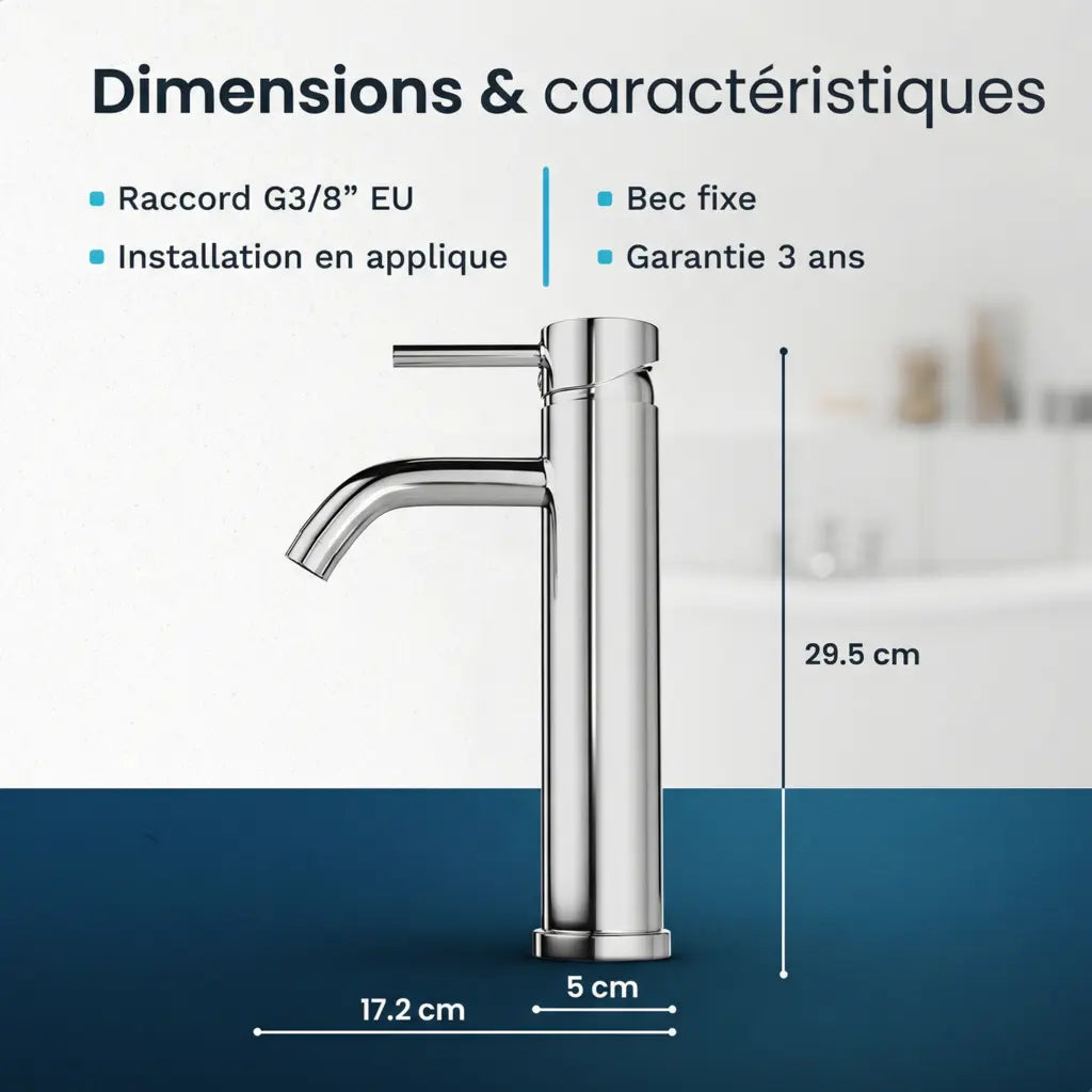 Mitigeur de lavabo - WC - Chrome [HELIOS]