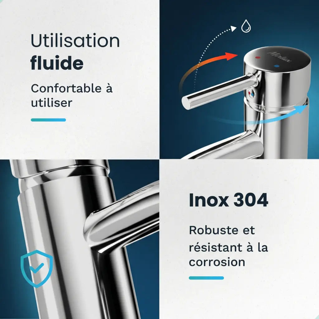 Mitigeur de lavabo - WC - Chrome [HELIOS]