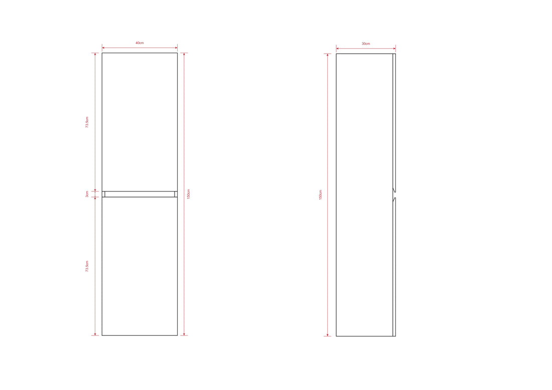 Armoire à colonnes Ruvo - 150cm - Chêne Chaud - Précommander