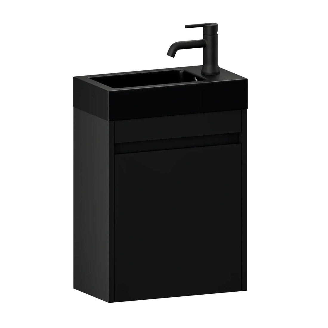 Meuble de toilette Elen – 40 cm – Noir Mat – Lavabo Noir