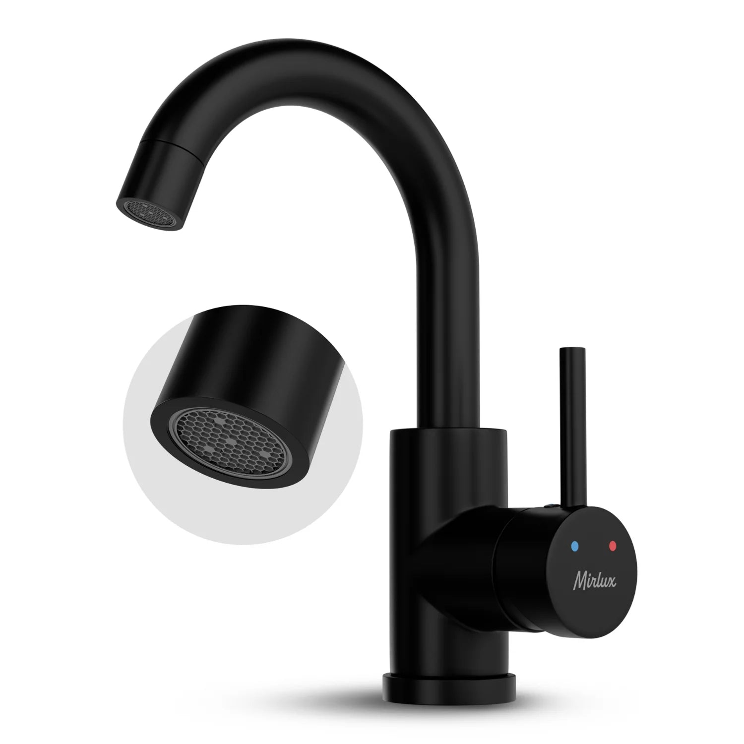 Mitigeur de lavabo – WC – Noir [THALIA]