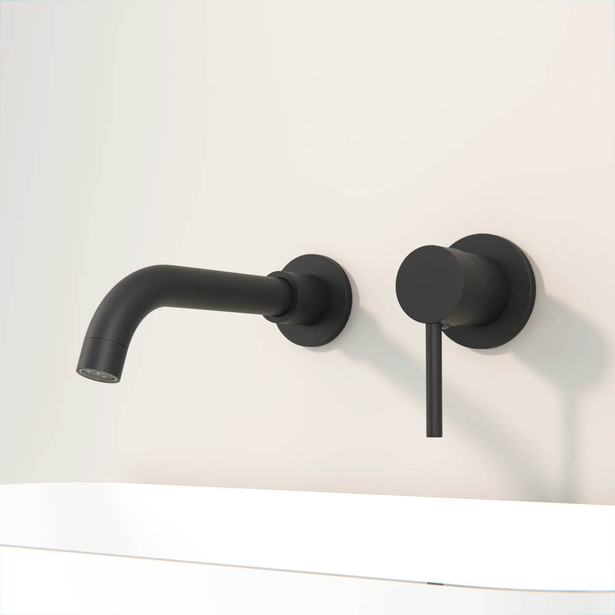 Robinet mural Iris - noir mat