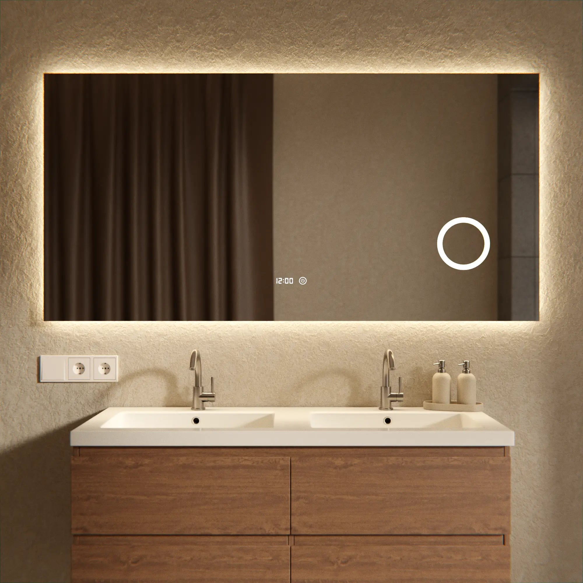 Miroir de salle de bains - 160x80 cm - Sans cadre
