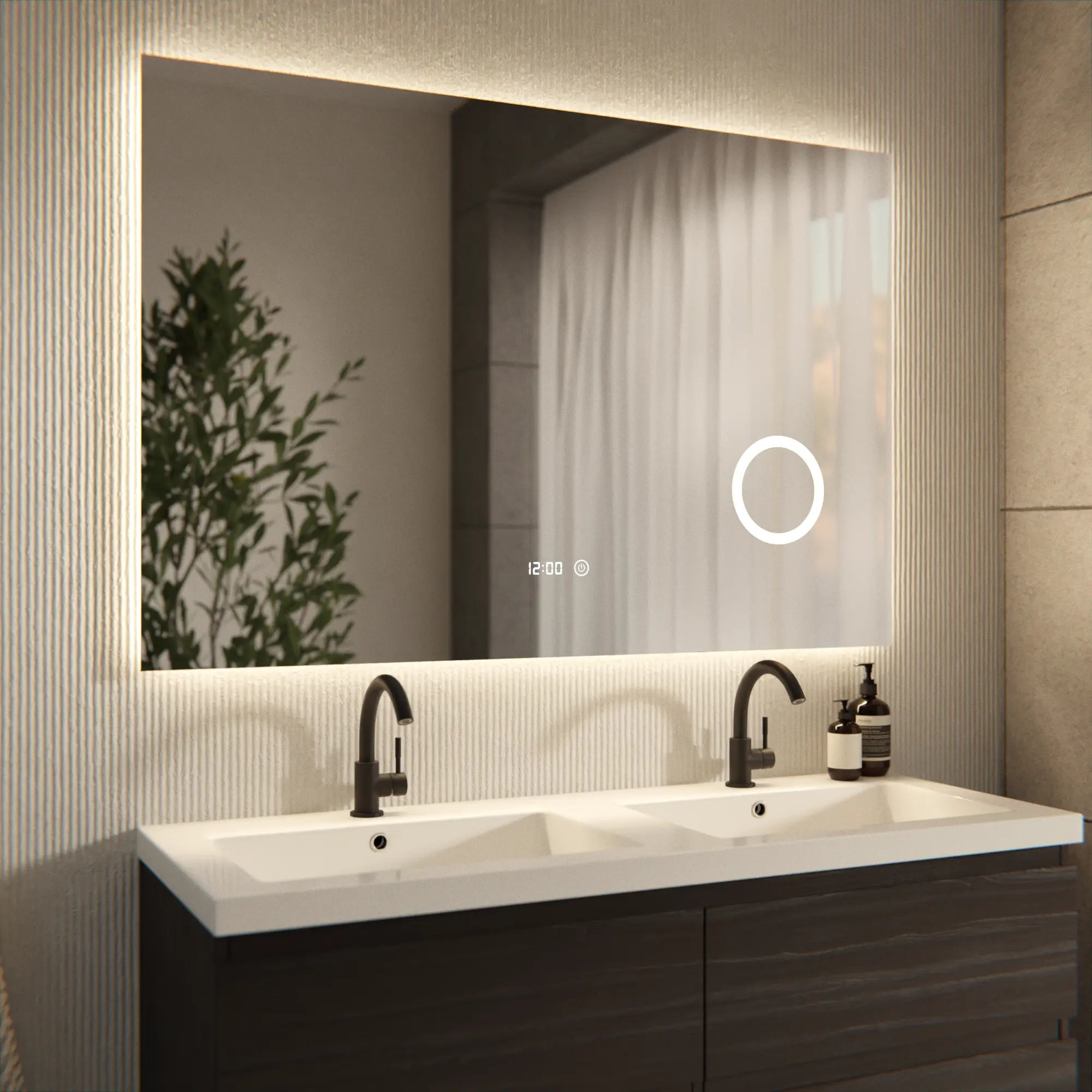 Miroir de salle de bain - 120x80cm - Sans cadre