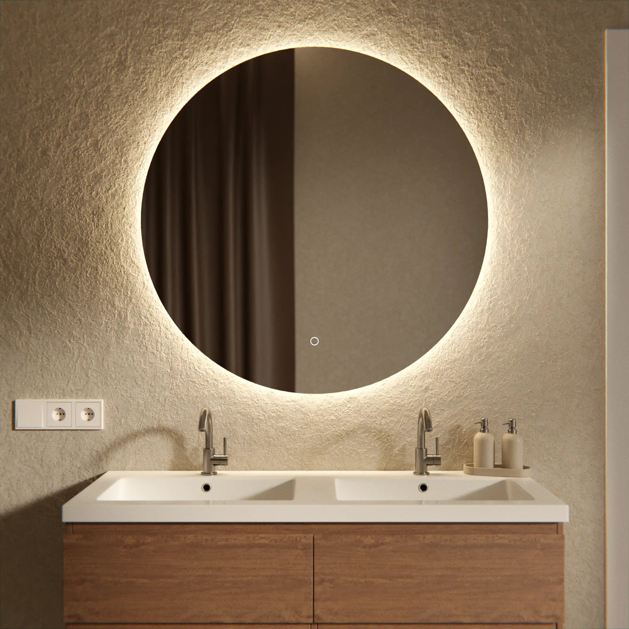 Miroir de salle de bains - 100 cm - Sans cadre