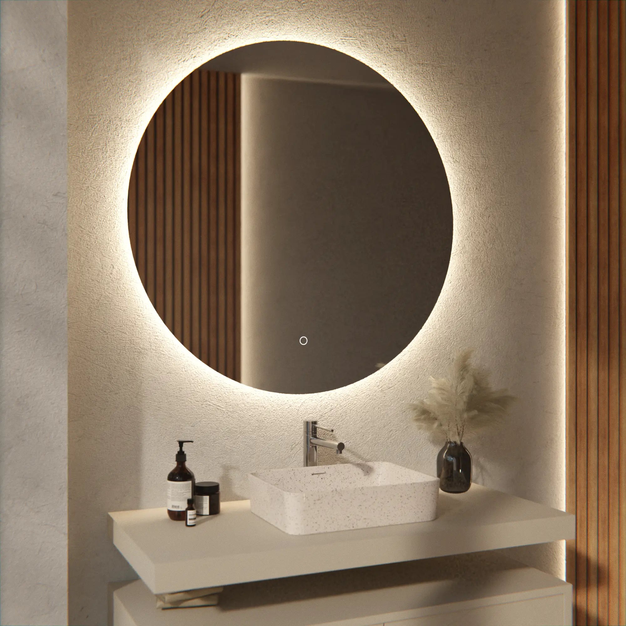 Miroir de salle de bains - 100 cm - Sans cadre