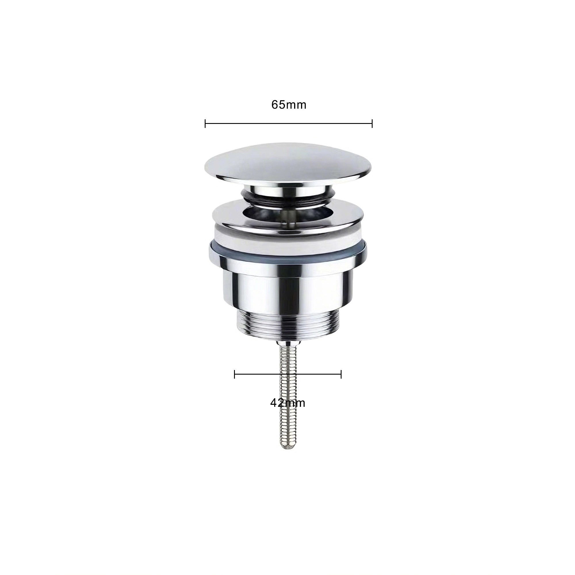 Bouchon de vidange pour lavabo Clickwaste - 42 mm - Chrome - Précommander