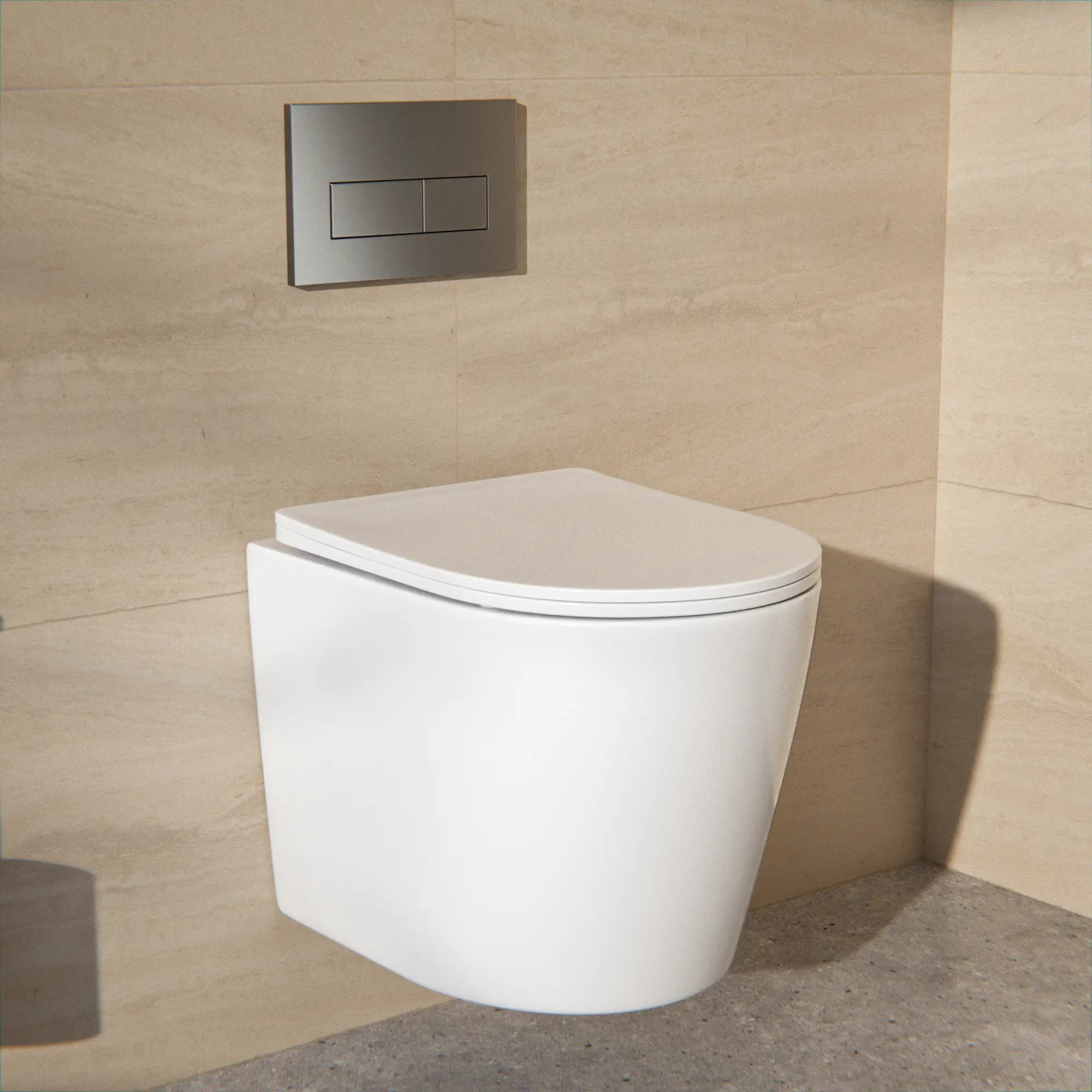WC suspendu Varo - sans bride - abattant Soft-Close - blanc brillant