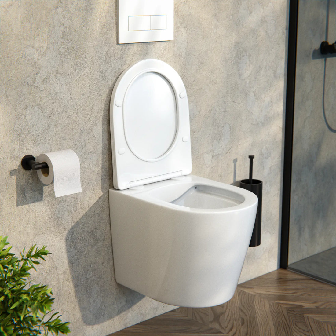 WC Suspendu Varo - Sans Bride - Abattant Soft-Close - Blanc Brillant
