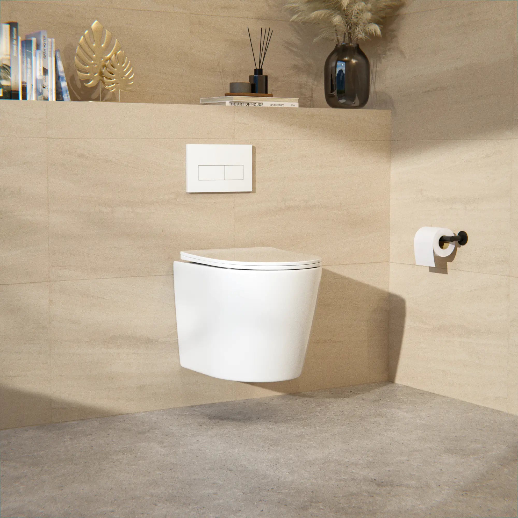 WC suspendu Varo - sans bride - abattant Soft-Close - blanc brillant